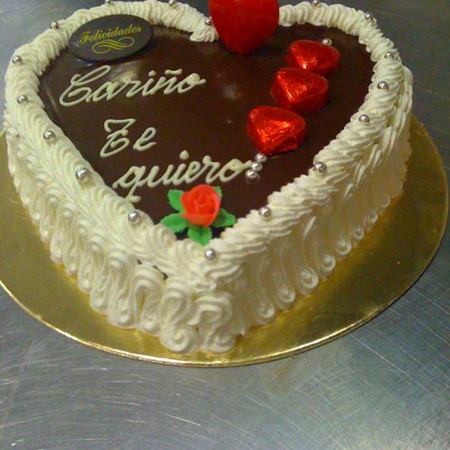Tarta con forma de corazón